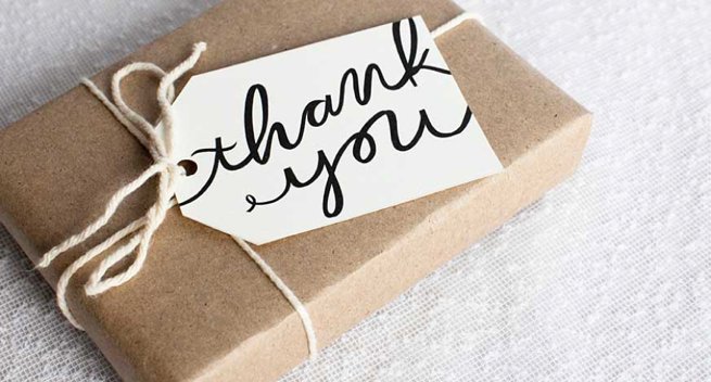 Thank you card tag and gift | Kelly Chandler Consulting