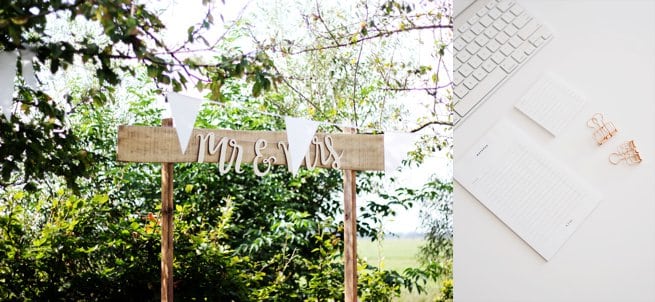 Wooden Mr and Mrs sign | Kelly Chandler Consulting