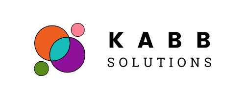 KABB Solutions logo with colourful overlapping circles and text.