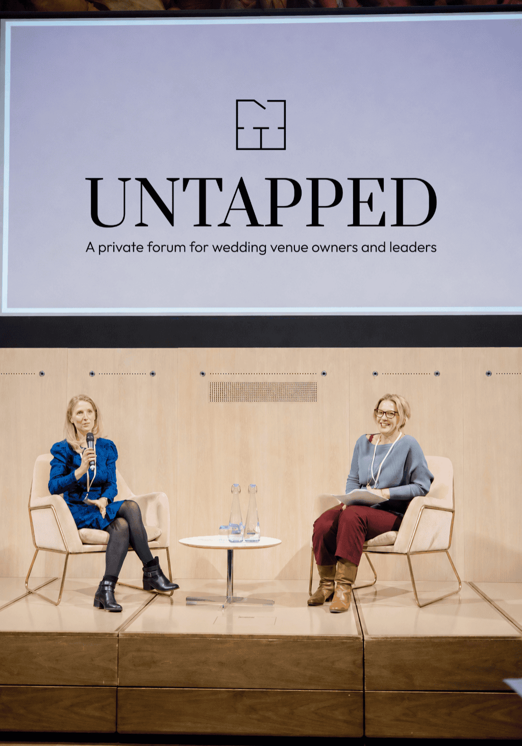 Kelly Chandler speaking at UNTAPPED wedding venue owners and leaders event.